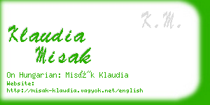 klaudia misak business card